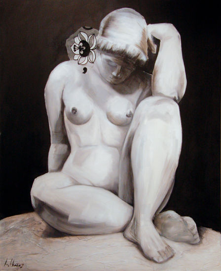 La Reflexión Oil Canvas Figure Painting