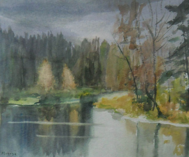 Lago Otoñal Watercolour Paper Landscaping