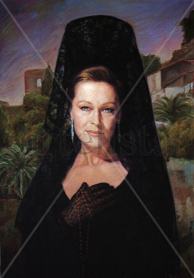 PEPA FLORES DE MANTILLA Oil Canvas Portrait