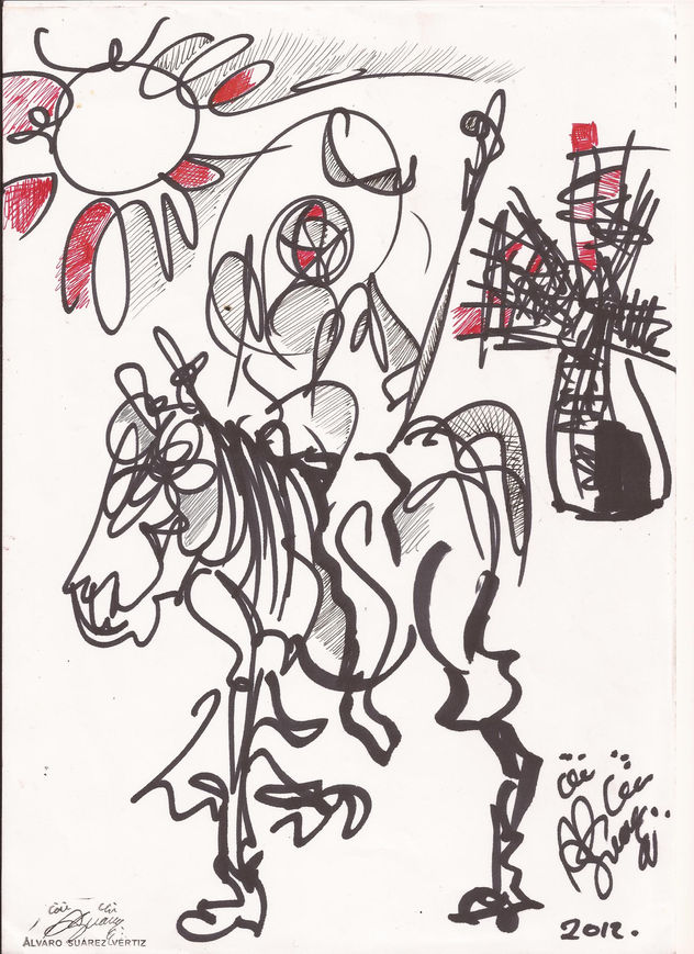 Don Qujote en los molinos de viento