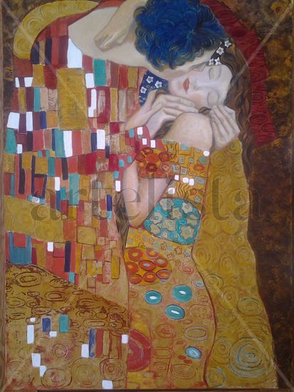 Homenaje a Klimt Óleo Lienzo Figura