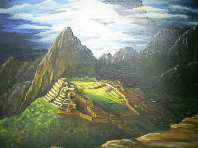 Machu Pichu Óleo Lienzo Paisaje