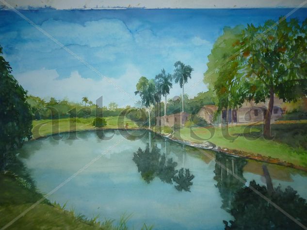 Paisaje cubano Watercolour Card Landscaping