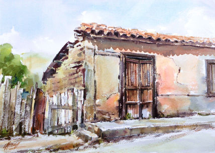 Fachada de adobe