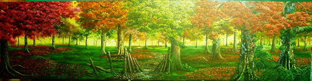 floresta Huila Oil Canvas Landscaping