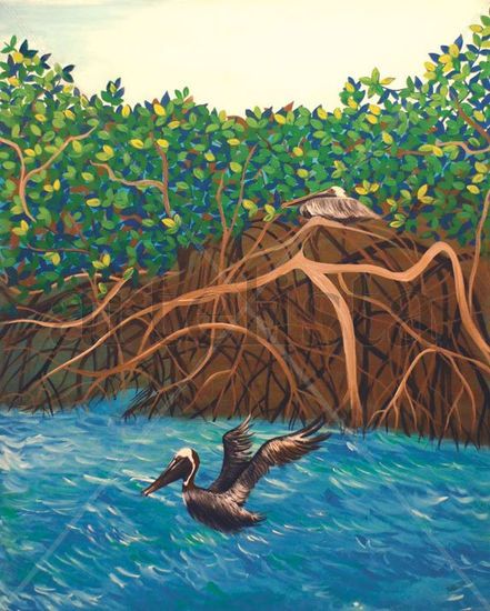 MANGLAR EN TORTUGA BAY / MANGROVE IN TORTUGA BAY Acrylic Canvas Landscaping