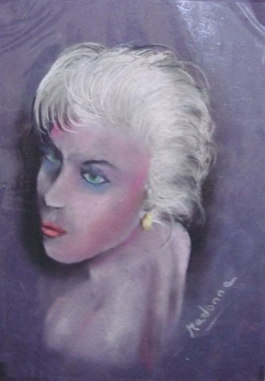 madonna 2 Pastel Cartulina Retrato