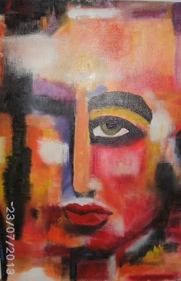 Rostro actual Oil Canvas Portrait