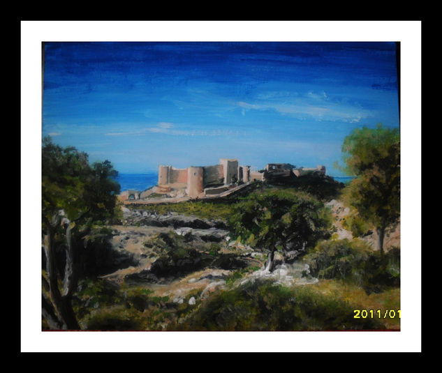 Alcazaba. de Almeria Óleo Lienzo Paisaje