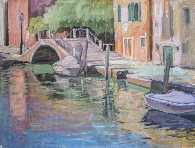 Canal de Venecia Oil Card Landscaping