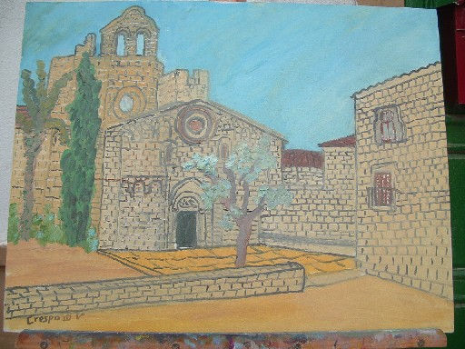 Barelona Iglesia de Santiago El Rabal Oil Canvas Landscaping