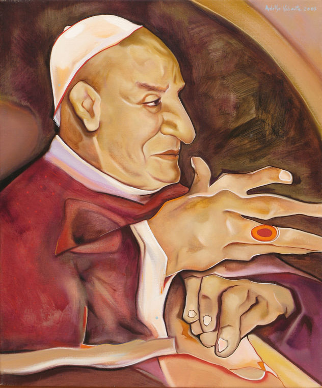 Cabeza mano sobre mano