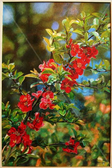 Flores Oil Panel Floral Painting