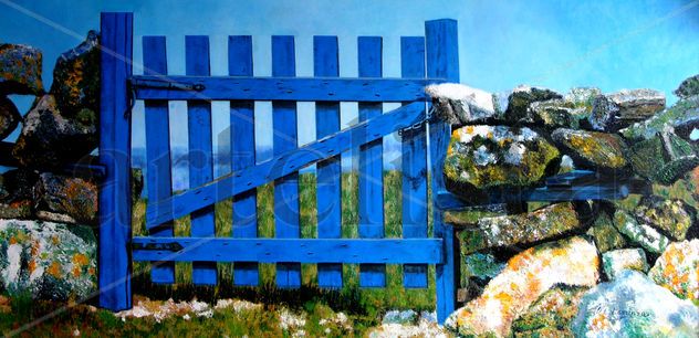 Puerta azul
