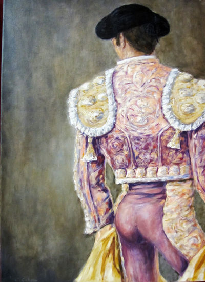 TORERO DE ESPALDAS Oil Canvas Figure Painting