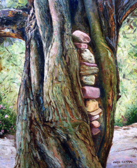 Tronco de olivo nº 5 / Olive tree trunk nº 5 Oil Canvas Landscaping