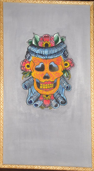 catrina calavera Acrílico Tela Retrato