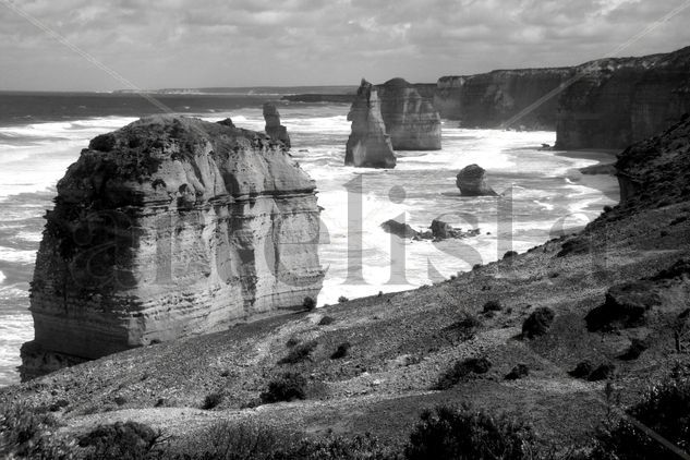 The Twelve Apostles I Naturaleza Blanco y Negro (Digital)