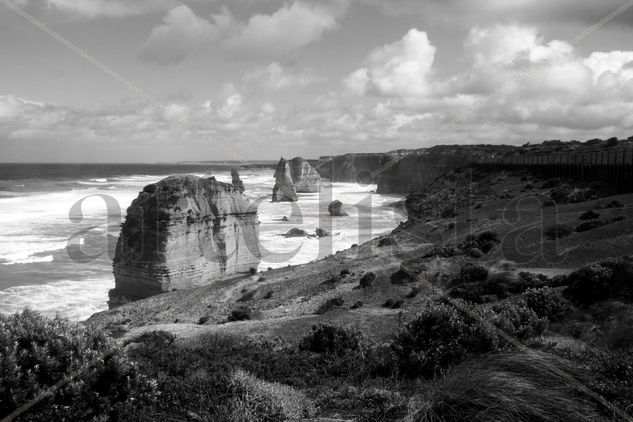 The Twelve Apostles II Naturaleza Blanco y Negro (Digital)