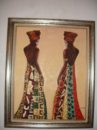 Elegância Africa. Óleo Otros Figura