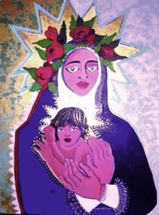 SANTA ROSA DE LIMA, 2005 Acrylic Textile Portrait