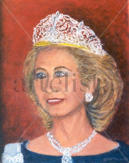 la Reina Óleo Tela Retrato