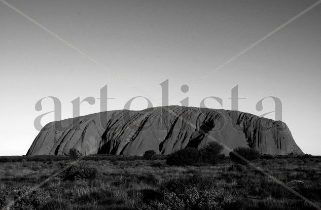 Uluru Naturaleza Blanco y Negro (Digital)