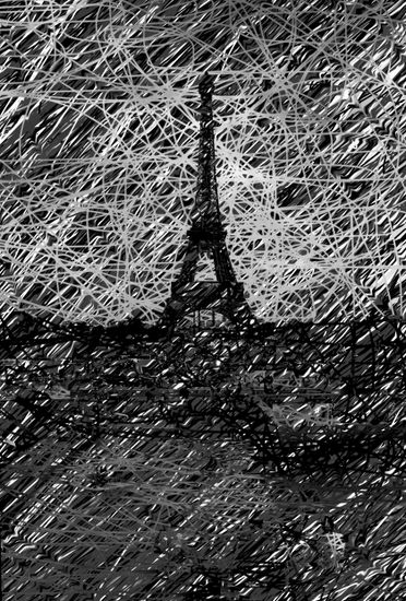 Paris II Conceptual/Abstracto Blanco y Negro (Química)