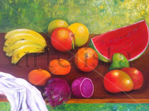 Bodegón de frutas Oil Canvas Still Life Paintings