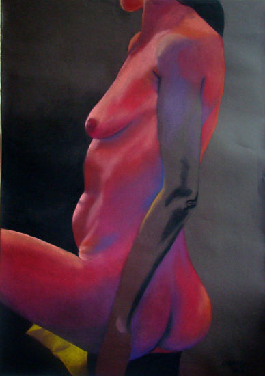 En Penumbras Pastel Cartulina Desnudos