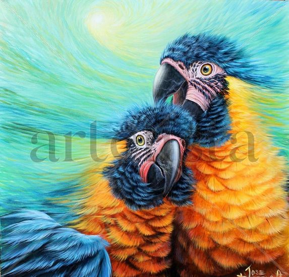 AMOR FUGAZ Oil Canvas Animals