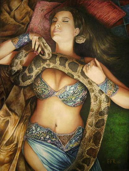 Expresión del Medio Oriente Oil Canvas Figure Painting