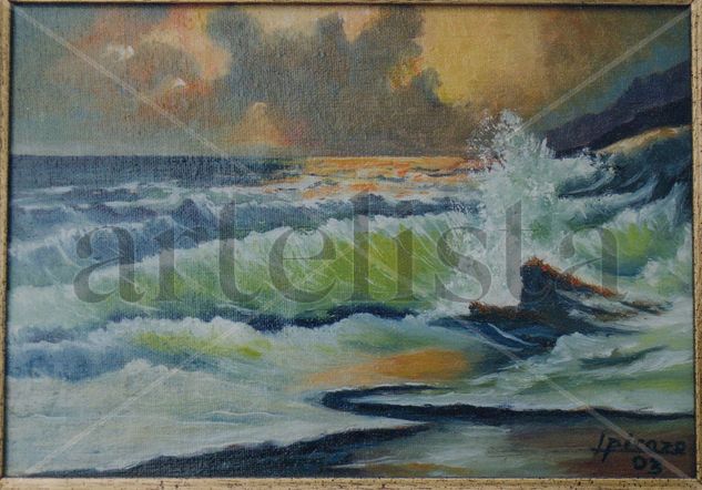 MARINA A Oil Canvas Marine Painting