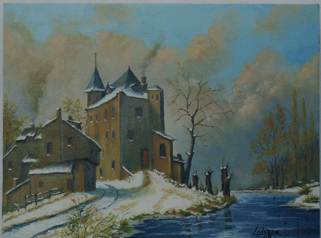 PAISAJE NEVADO Oil Canvas Landscaping