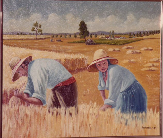 SEGADORES Óleo Lienzo Paisaje