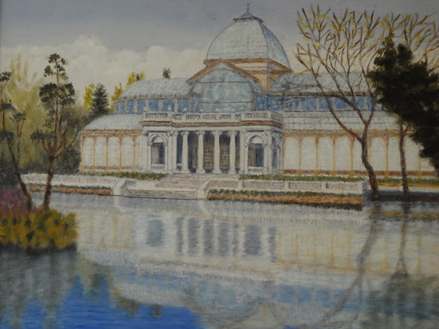 Madrid: Retiro(Palacio de Cristal) Oil Canvas Landscaping