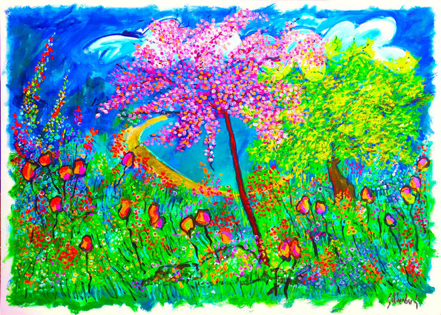 Erase una vez Acrylic Canvas Landscaping