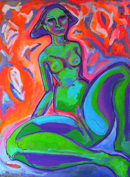 Mujer desnuda relax
