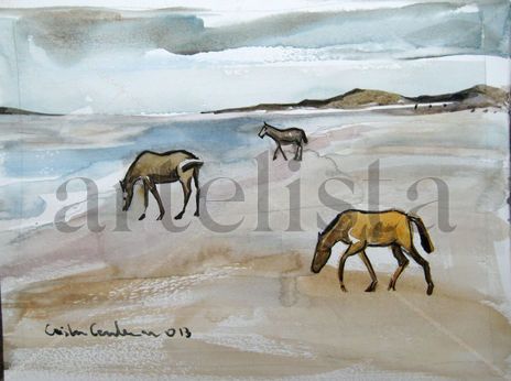 Caballos al agua