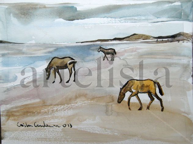 Caballos al agua