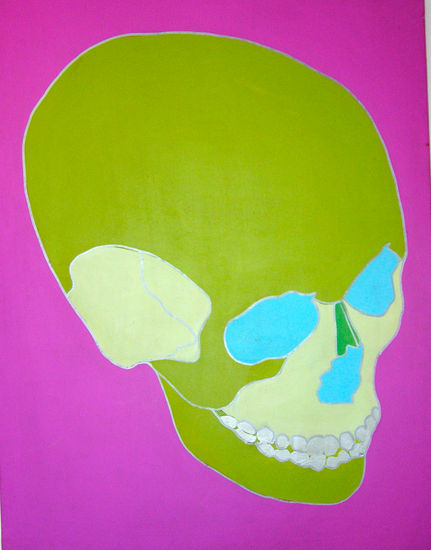 Skull and Crossbones Acrylic Canvas Figure Painting