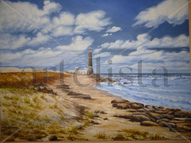 faro de Jose ignacio,uruguay Oil Canvas Marine Painting