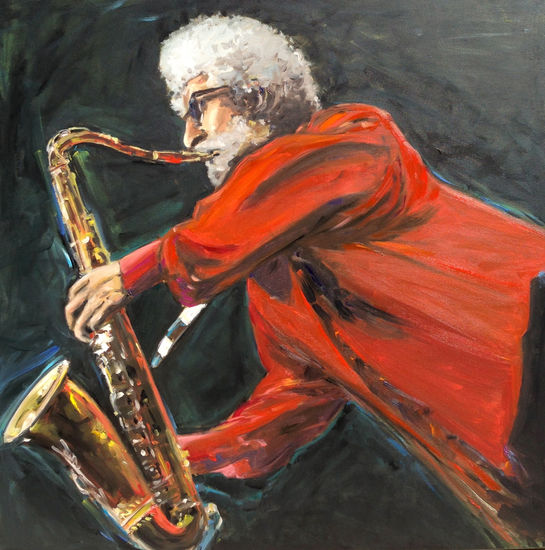 Jazz - Sonny Rollins Óleo Lienzo Figura