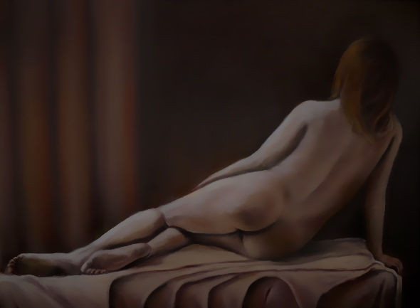 Desnudo femenino Pastel Papel Desnudos