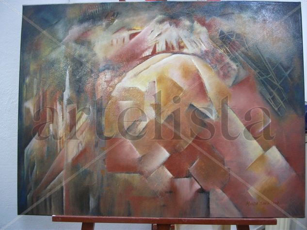 Construyendo arte Oil Canvas Figure Painting