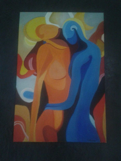 amantes Oil Canvas Figure Painting