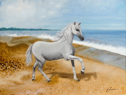 Caballo blanco en...