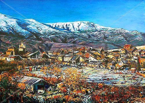 Pueblo de Segovia Oil Canvas Landscaping