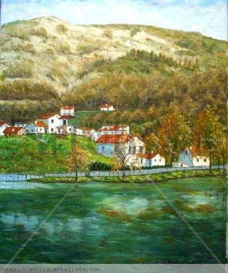 Lago Sirino (Italia) Oil Canvas Landscaping