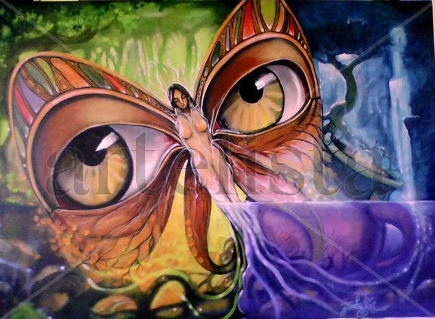 MARIPOSA DE MIRADA LENCA Acrylic Canvas Others